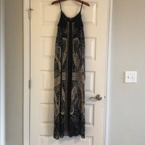 Express Black & Tan Maxi Dress